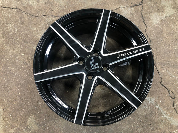 New 16X7 ET35 Lenso Jager Craft Rim (4 wheel) Gloss Black 4X100