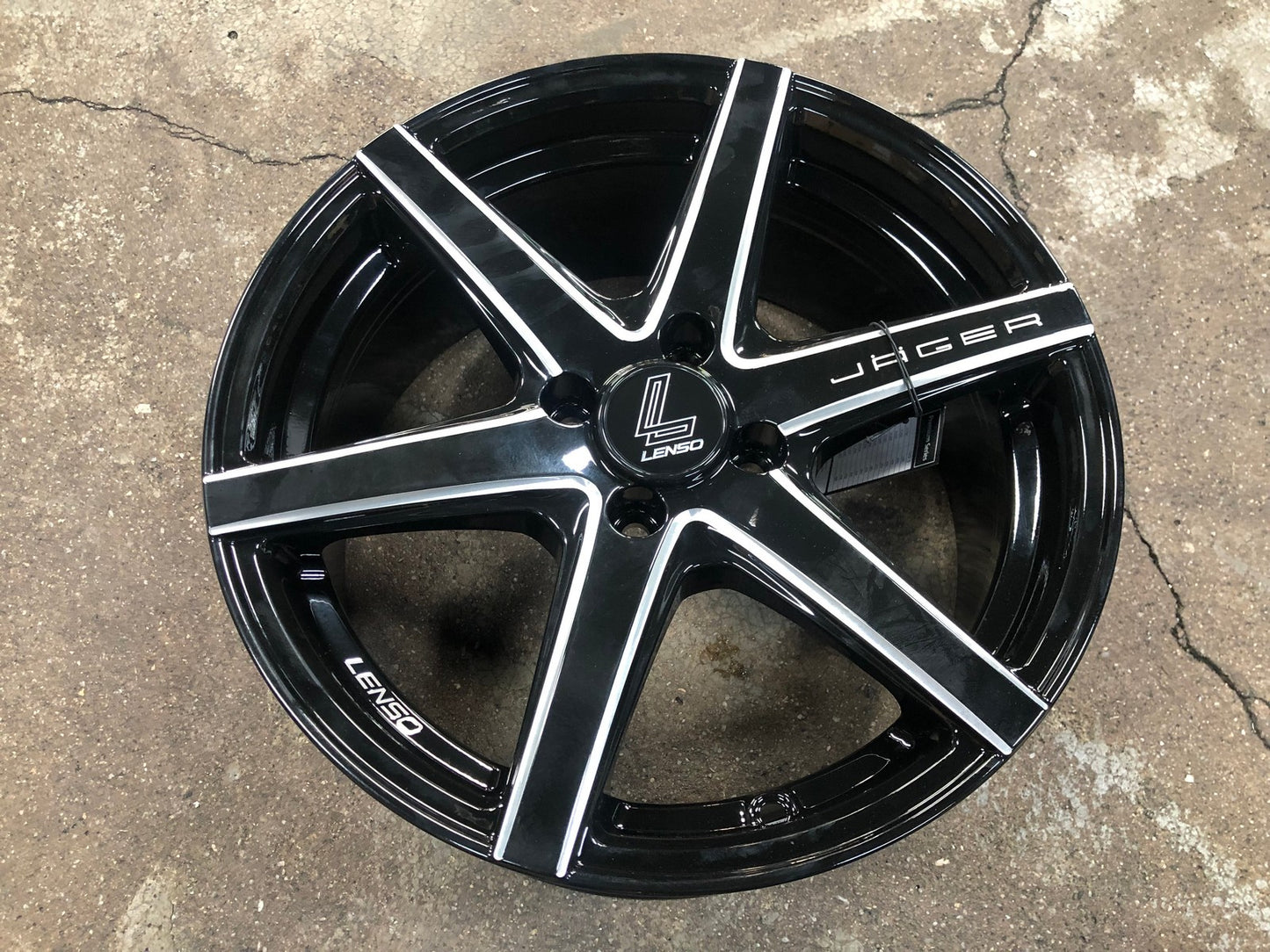 New 16X7 ET35 Lenso Jager Craft Rim (4 wheel) Gloss Black 4X100