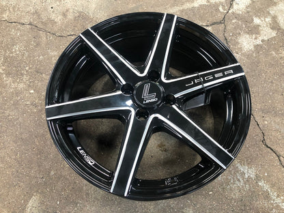 New 16X7 ET35 Lenso Jager Craft Rim (4 wheel) Gloss Black 4X100