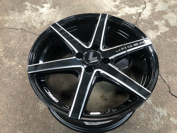New 16X7 ET35 Lenso Jager Craft Rim (4 wheel) Gloss Black 4X100