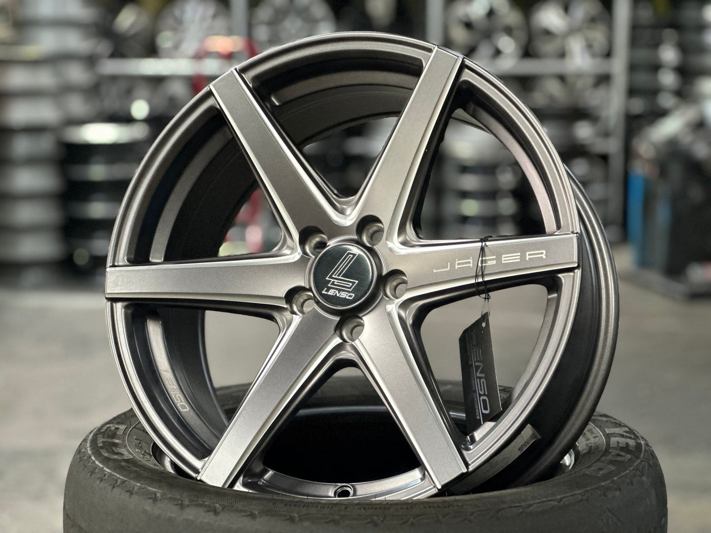 New 17X7.5 ET35 Lenso Jager Craft Rim (4 wheel) Matt Gunmetal 5X100
