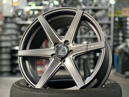 New 17X7.5 ET35 Lenso Jager Craft Rim (4 wheel) Matt Gunmetal 5X100
