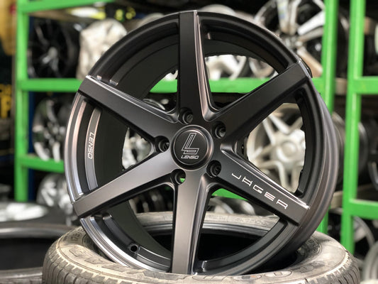 New 17X7.5 ET35 Lenso Jager Craft Rim (4 wheel) Matt Black 5X114.3