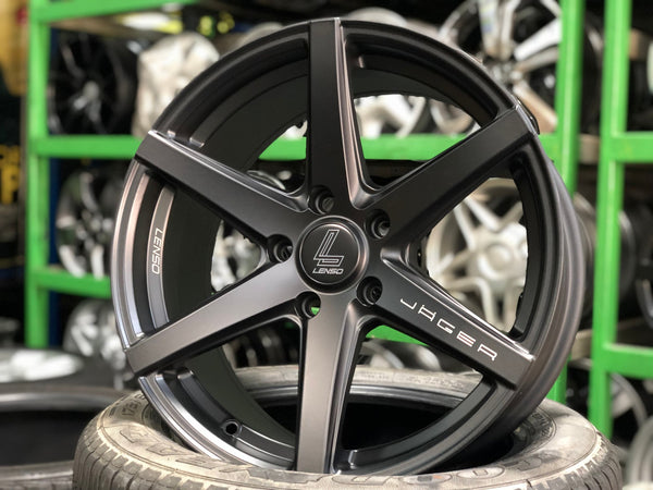 New 17X7.5 ET35 Lenso Jager Craft Rim (4 wheel) Matt Black 5X114.3