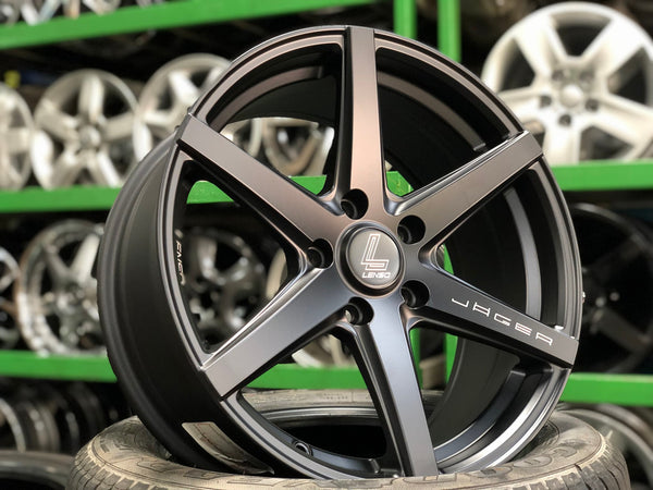 New 17X7.5 ET35 Lenso Jager Craft Rim (4 wheel) Matt Black 5X114.3
