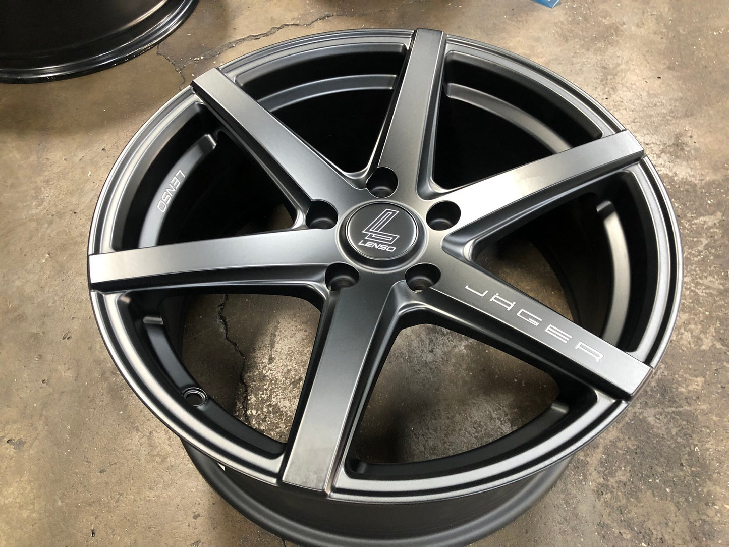 New 17X7.5 ET35 Lenso Jager Craft Rim (4 wheel) Matt Black 5X114.3