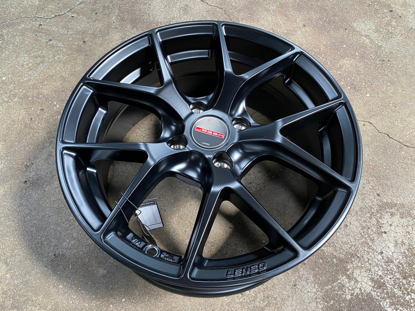 New 15X6.5 ET38 Lenso Jager Dyna Rim (4 wheel) Matt Black 4X100