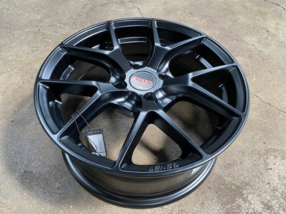 New 15X6.5 ET38 Lenso Jager Dyna Rim (4 wheel) Matt Black 4X100