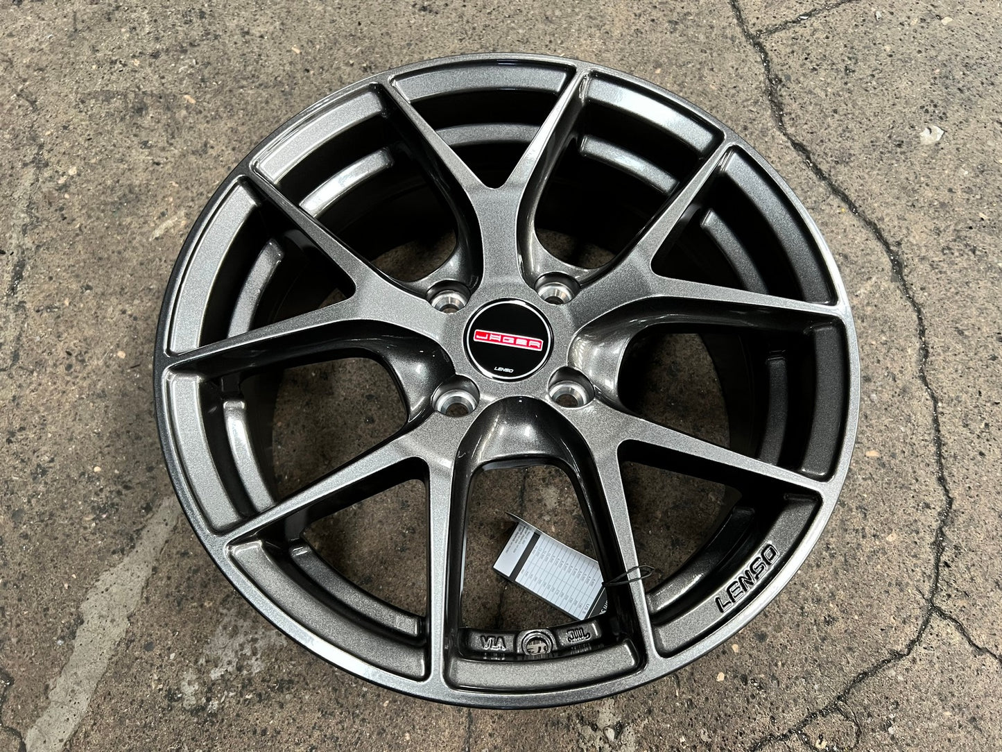 New 15X6.5 ET38 Lenso Jager Dyna Rim (4 wheel) Hyper Black 4X100