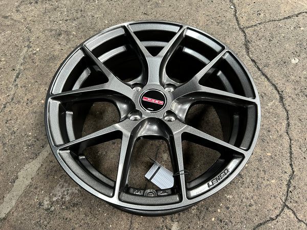 New 15X6.5 ET38 Lenso Jager Dyna Rim (4 wheel) Hyper Black 4X100