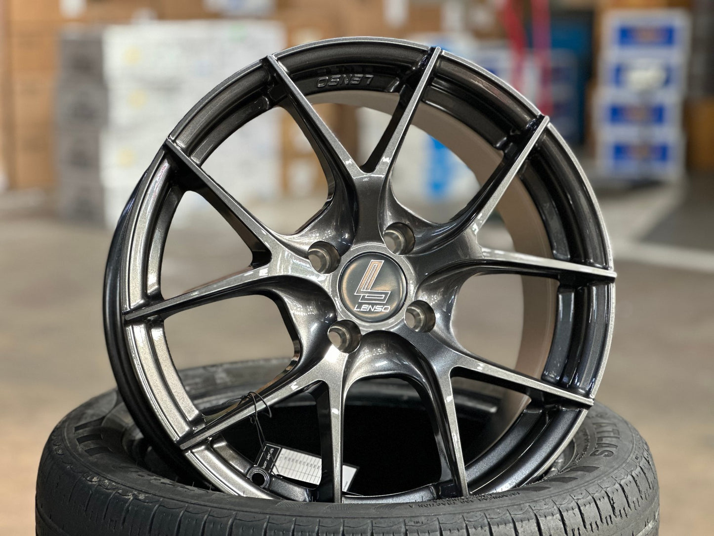 New 16X7 ET35 Lenso Jager Dyna Rim (4 wheel) Gloss Black 4X100