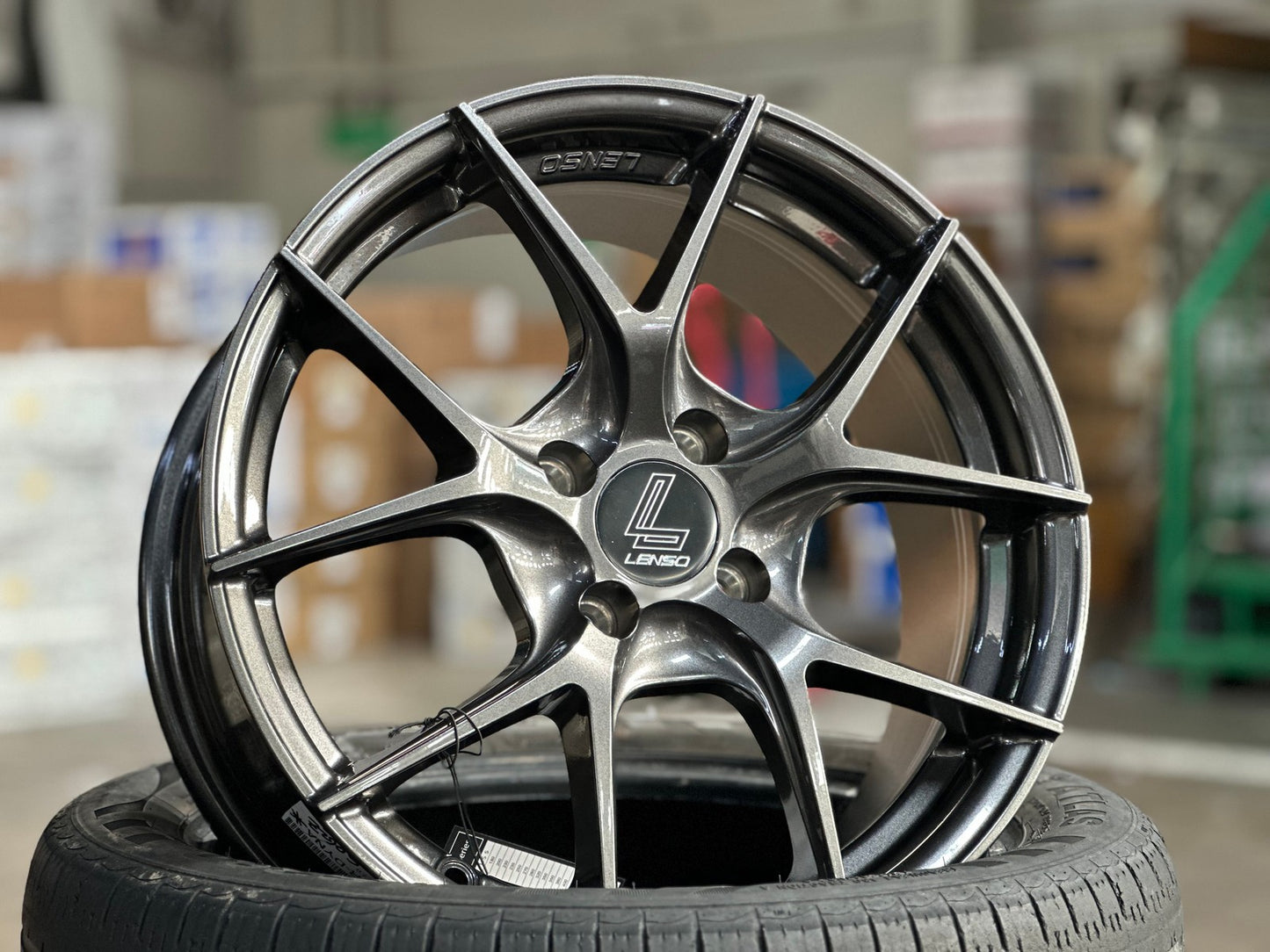 New 16X7 ET35 Lenso Jager Dyna Rim (4 wheel) Gloss Black 4X100