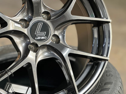 New 16X7 ET35 Lenso Jager Dyna Rim (4 wheel) Gloss Black 4X100