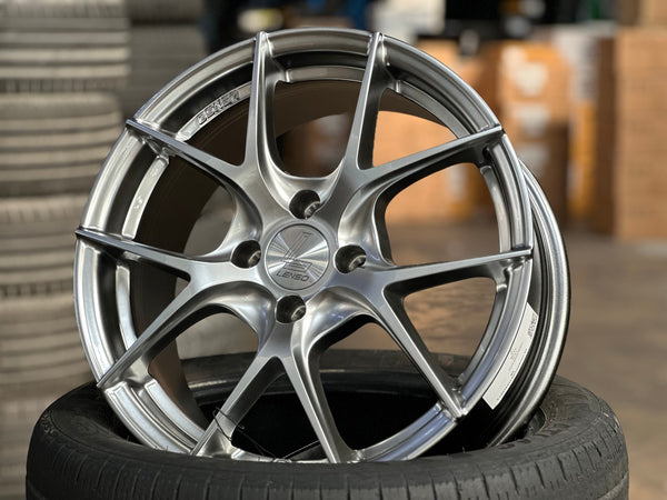 New 16X7 ET35 Lenso Jager Dyna Rim (4 wheel) Gloss Silver 4X100