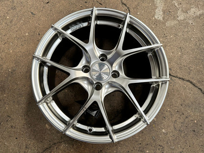 New 16X7 ET35 Lenso Jager Dyna Rim (4 wheel) Gloss Silver 4X100
