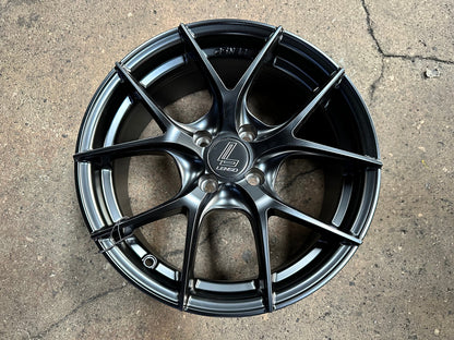 New 16X7 ET35 Lenso Jager Dyna Rim (4 wheel) Matt Black 4X114.3