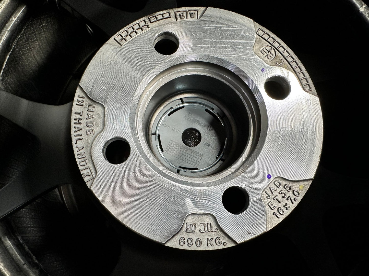 New 16X7 ET35 Lenso Jager Dyna Rim (4 wheel) Matt Black 4X114.3