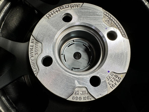 New 16X7 ET35 Lenso Jager Dyna Rim (4 wheel) Matt Black 4X114.3