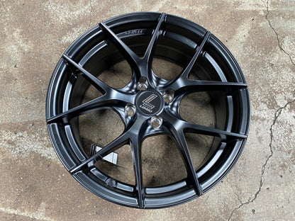 New 17X7.5 ET35 Lenso Jager Dyna Rim (4 wheel) Matt Black 4X100