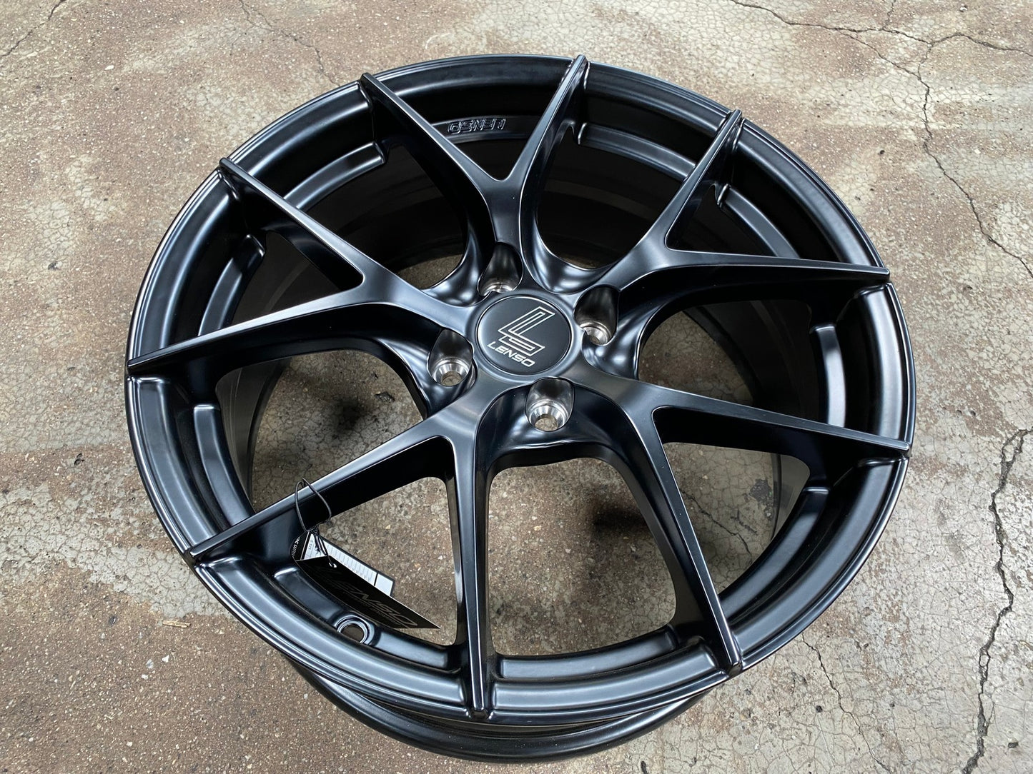 New 17X7.5 ET35 Lenso Jager Dyna Rim (4 wheel) Matt Black 4X100
