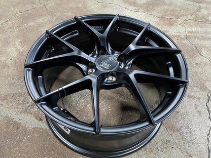 New 17X7.5 ET35 Lenso Jager Dyna Rim (4 wheel) Matt Black 4X100