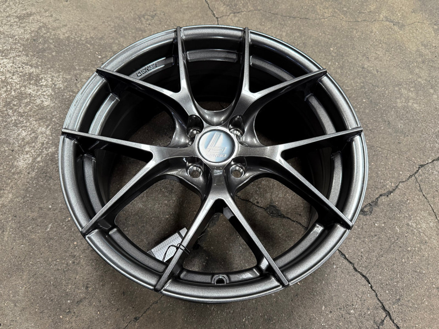 New 17X7.5 ET35 Lenso Jager Dyna Rim (4 wheel) Gloss Black 4X100