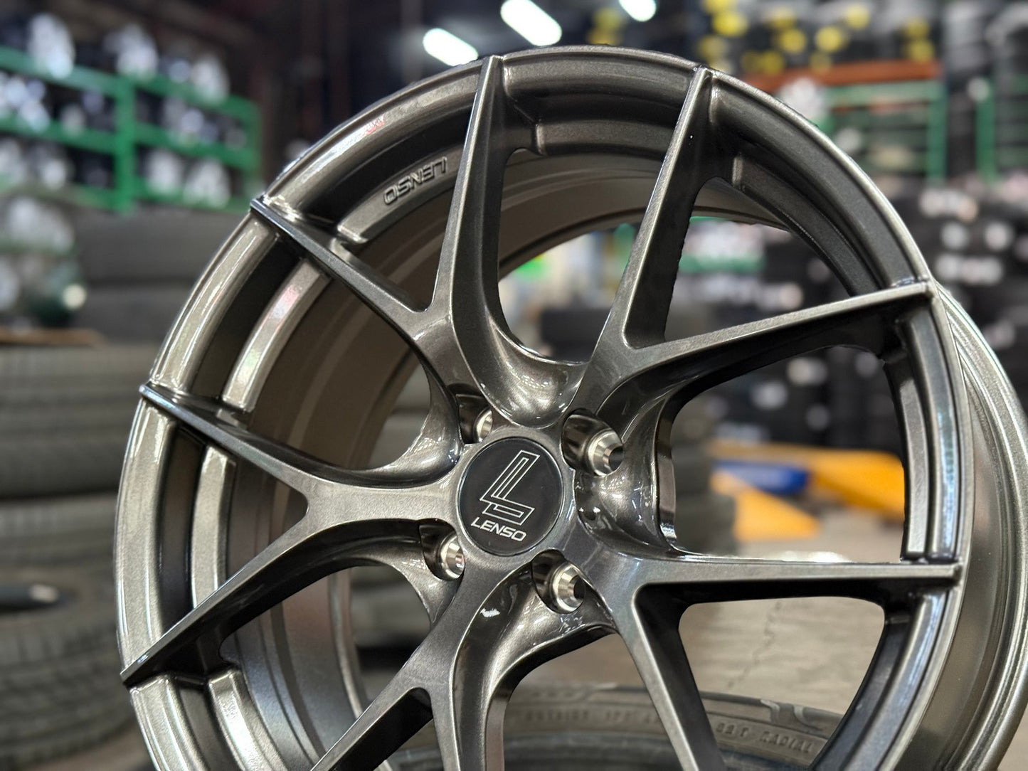 New 17X7.5 ET35 Lenso Jager Dyna Rim (4 wheel) Gloss Black 4X100