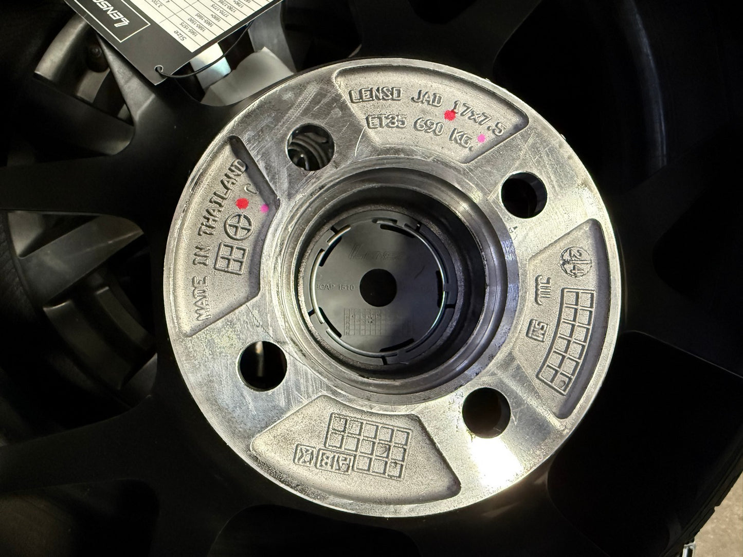 New 17X7.5 ET35 Lenso Jager Dyna Rim (4 wheel) Gloss Black 4X100