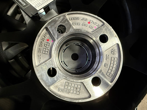 New 17X7.5 ET35 Lenso Jager Dyna Rim (4 wheel) Gloss Black 4X100