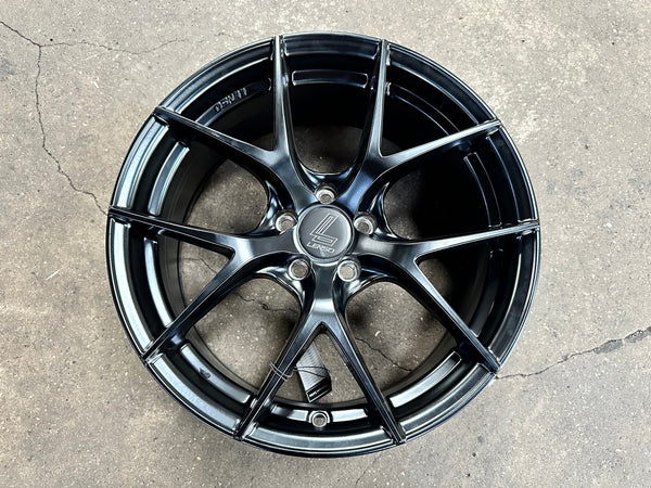 New 17X7.5 ET35 Lenso Jager Dyna Rim (4 wheel) Matt Black 5X100