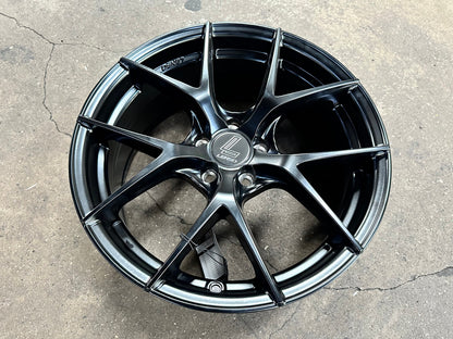 New 17X7.5 ET35 Lenso Jager Dyna Rim (4 wheel) Matt Black 5X100
