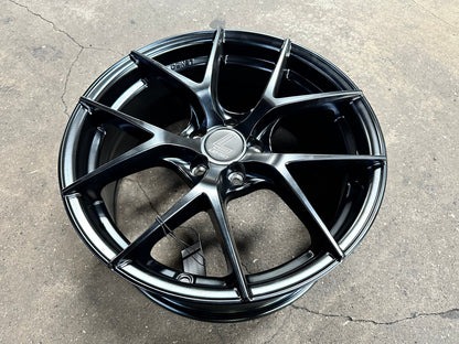 New 17X7.5 ET35 Lenso Jager Dyna Rim (4 wheel) Matt Black 5X100