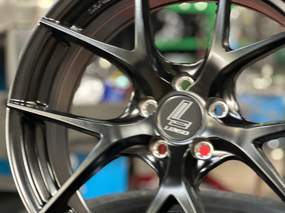 New 17X7.5 ET35 Lenso Jager Dyna Rim (4 wheel) Matt Black 5X100