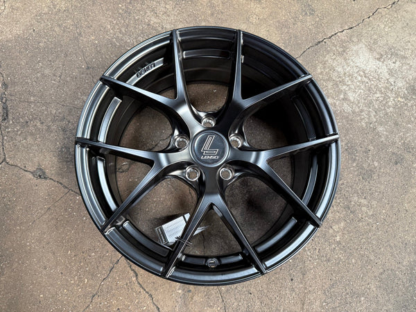 New 17X7.5 ET35 Lenso Jager Dyna Rim (4 wheel) Matt Black 5X112