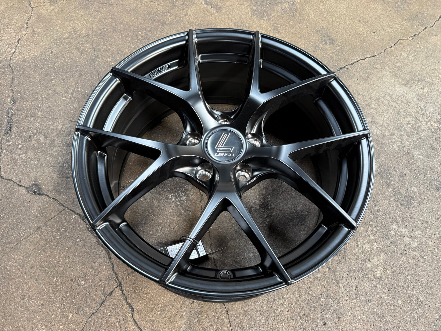 New 17X7.5 ET35 Lenso Jager Dyna Rim (4 wheel) Matt Black 5X112