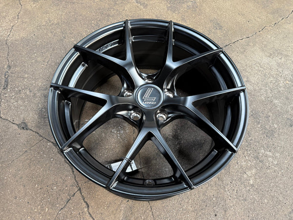 New 17X7.5 ET35 Lenso Jager Dyna Rim (4 wheel) Matt Black 5X112