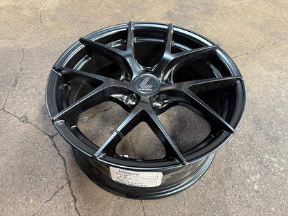 New 17X7.5 ET35 Lenso Jager Dyna Rim (4 wheel) Matt Black 5X112