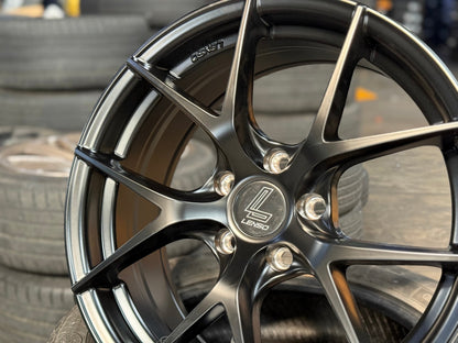 New 17X7.5 ET35 Lenso Jager Dyna Rim (4 wheel) Matt Black 5X112