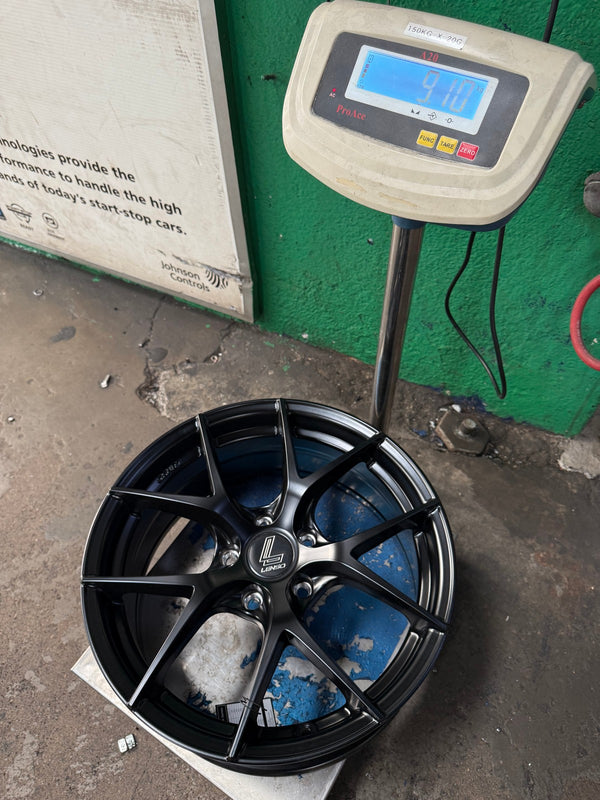 New 17X7.5 ET35 Lenso Jager Dyna Rim (4 wheel) Matt Black 5X112