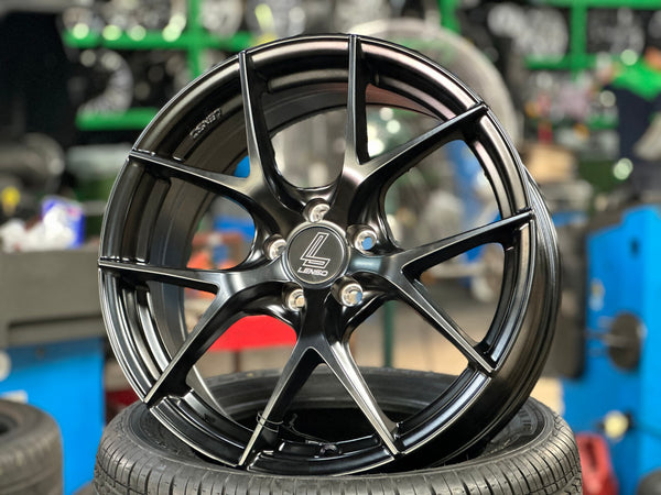 New 17X7.5 ET35 Lenso Jager Dyna Rim (4 wheel) Matt Black 5X114.3
