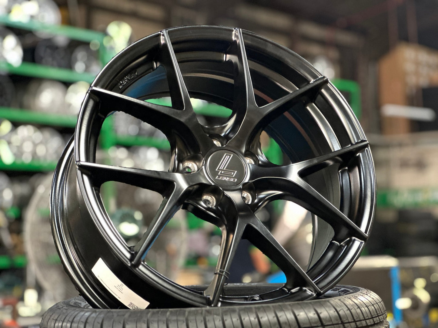 New 17X7.5 ET35 Lenso Jager Dyna Rim (4 wheel) Matt Black 5X114.3