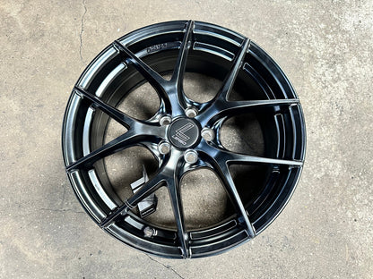 New 17X7.5 ET35 Lenso Jager Dyna Rim (4 wheel) Matt Black 5X114.3