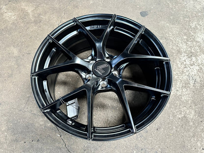 New 17X7.5 ET35 Lenso Jager Dyna Rim (4 wheel) Matt Black 5X114.3
