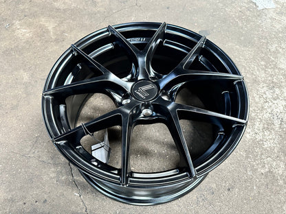 New 17X7.5 ET35 Lenso Jager Dyna Rim (4 wheel) Matt Black 5X114.3