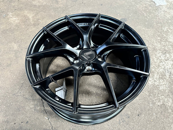 New 17X7.5 ET35 Lenso Jager Dyna Rim (4 wheel) Matt Black 5X114.3