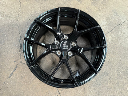 New 17X7.5 ET35 Lenso Jager Dyna Rim (4 wheel) Gloss Black 5X114.3
