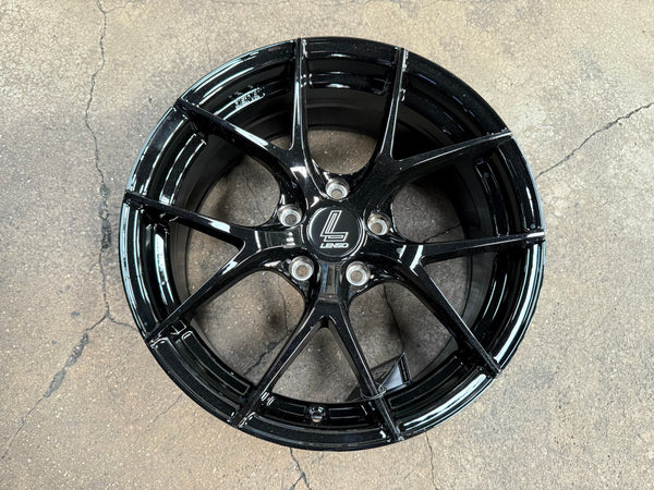 New 17X7.5 ET35 Lenso Jager Dyna Rim (4 wheel) Gloss Black 5X114.3