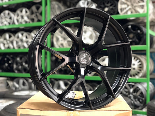 New 18X8.5 ET35 Lenso Jager Dyna Rim (4 wheel) Matt Black 5X100
