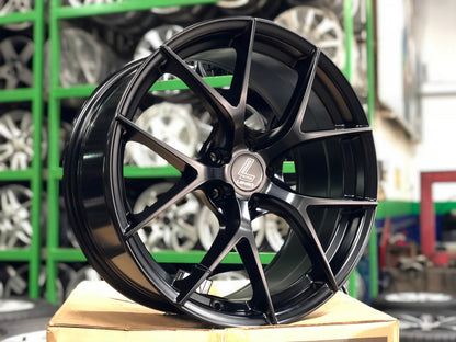 New 18X8.5 ET35 Lenso Jager Dyna Rim (4 wheel) Matt Black 5X100