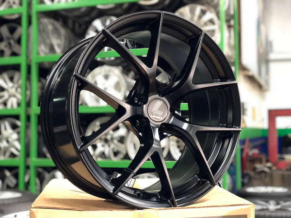 New 18X8.5 ET35 Lenso Jager Dyna Rim (4 wheel) Matt Black 5X100